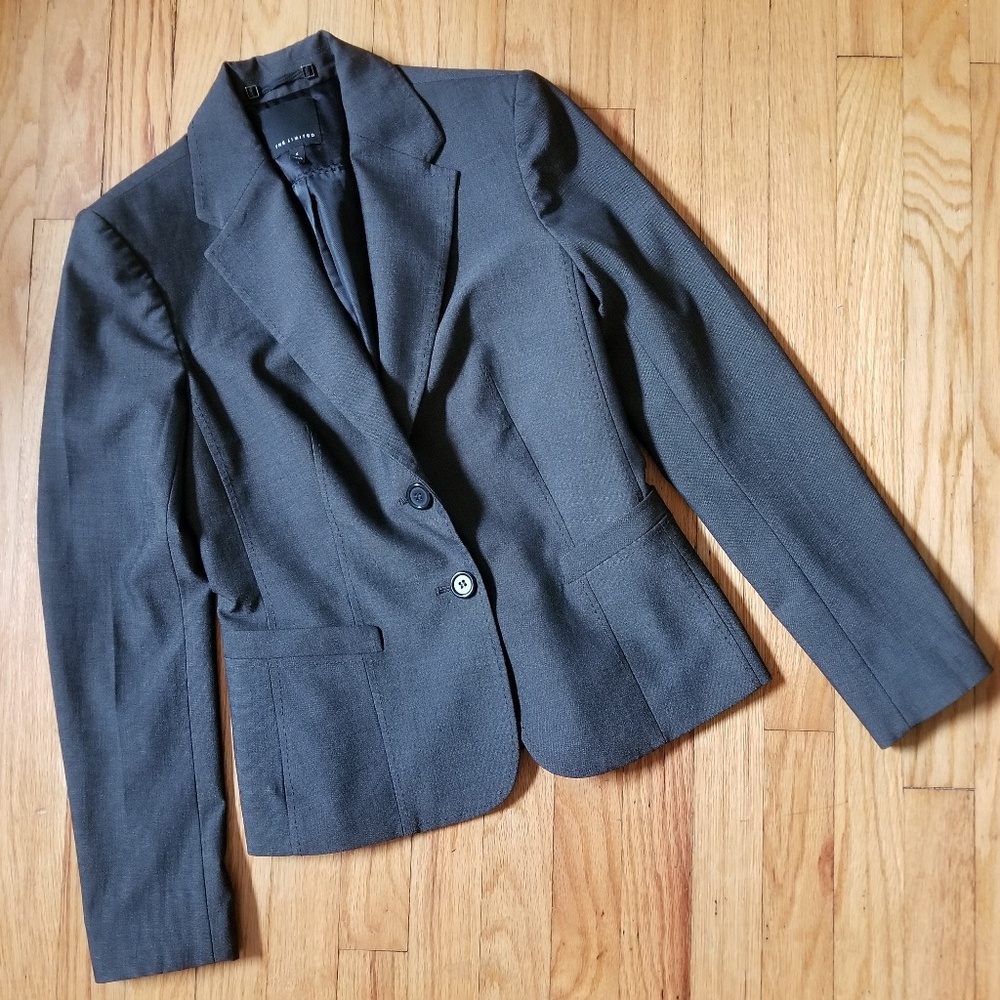 The Limited Career Blazer Gray 4